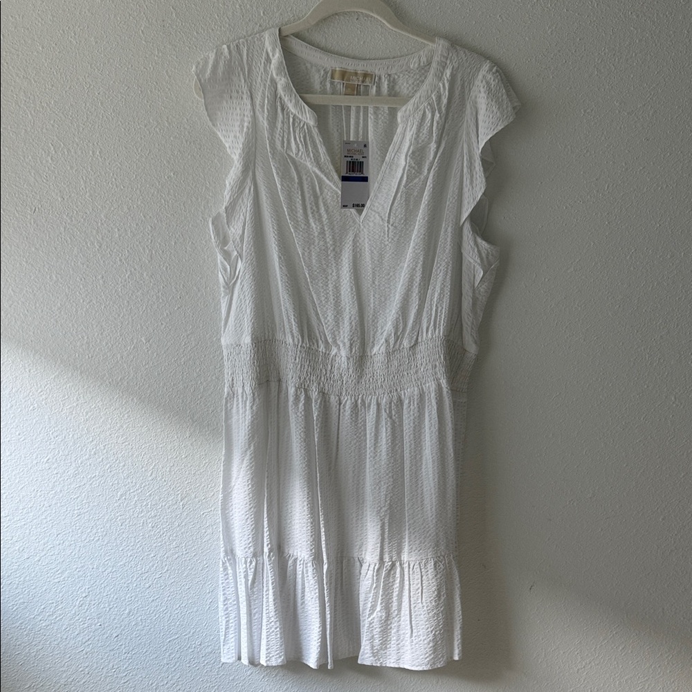 MICHAEL Michael Kors White Textured Mini Dress